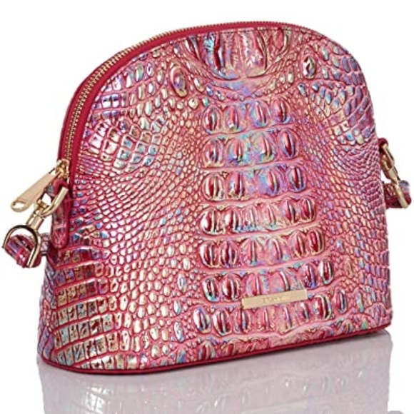 BRAHMIN Melbourne Small Georgina Leather Crossbody Magenta Pink Bag AUTHENTIC - Picture 4 of 14